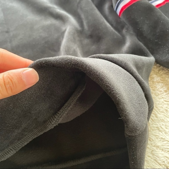 Half placket Zip Up Velvet Sweatshirt -  S - Picture 12 of 14